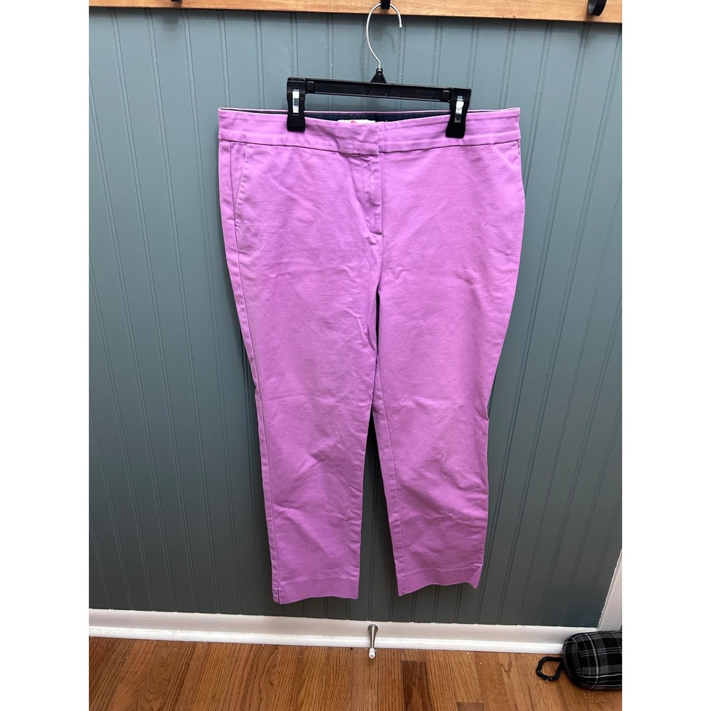 Boden Richmond 7/8 Trousers Orchid Purple Slim Leg Ankle Pants Womens US 12R‎